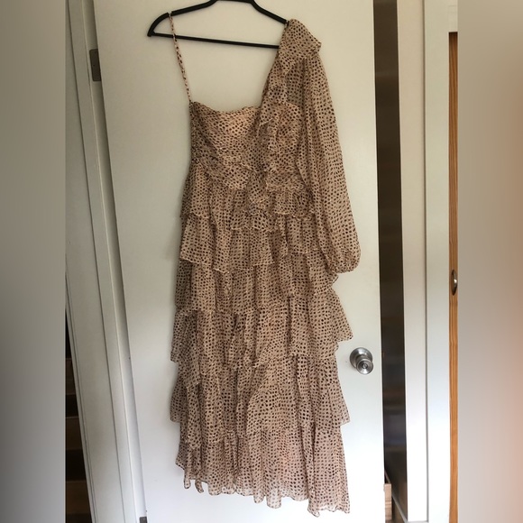 Ulla Johnson Bronze/Caramel Printed Silk Gown - Picture 2 of 9